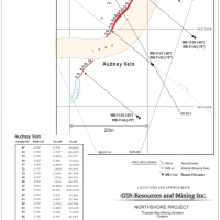 Audney Vein Detail Trench and Chip Sample Plan